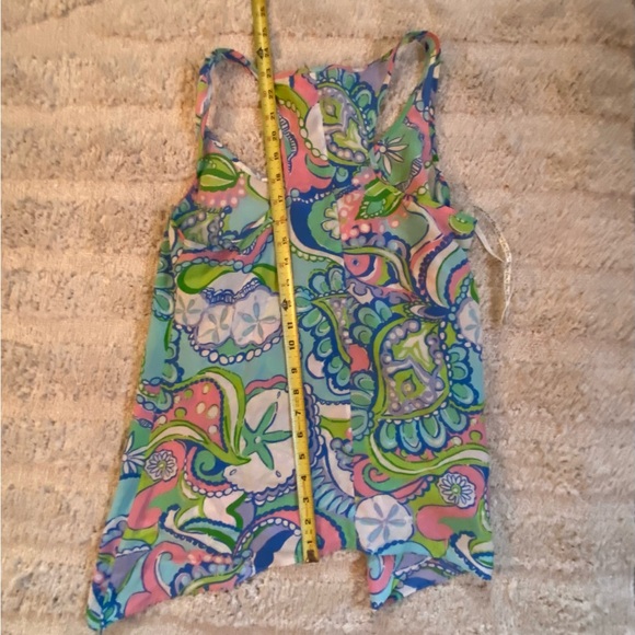 Lilly Pulitzer Silk Sarina Top in Conch Republic. Silk Size S - Picture 7 of 9